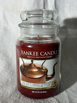 Yankee Candle Bright Copper Kettles  Cinnamon  22oz Retired Black Band Rare HTF
