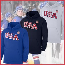 SALE 30 - US Hockey 2026 Logo Club Hoodie Full Size S-3XL Reprint Gildan