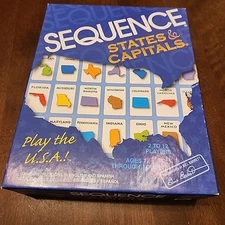 Sequence States And Capitals Board Game Complete Jax 2006
