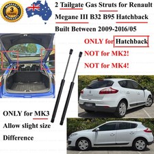 2 Hatchback Tailgate Boot Gas Struts For Renault Megane MK3 B32 & B95 2011-2016