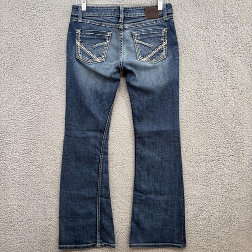 BKE Sabrina Jeans Womens 26x31.5 Blue Bootcut Denim Stretch Mid Rise BWX2855A - Picture 6 of 9