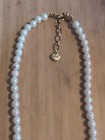 Vintage Rhinestone Heart Faux Pearl Choker Necklace — photo 3