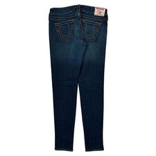 Made In USA True Religion Skinny Jeans - 28W US 2 Dark Wash Cotton Blend