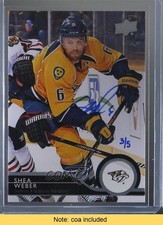 2015 Deck Buybacks Buyback 3/5 Shea Weber (2014-15 Upper Deck) #356 Auto HOF 2u9