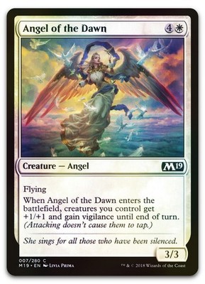 Angel of the Dawn #7 (Foil) (LP) Core Set 2019 M19 Magic MTG