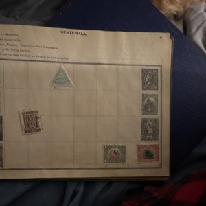 Guatemala Vintage Used Postage Stamps Collection Page Multiple Colors