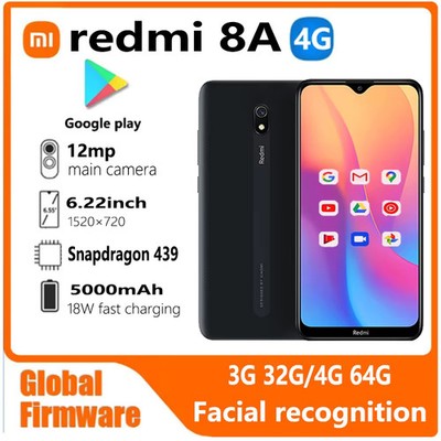Xiaomi Redmi 8A smartphone 4G 64G Firmware globale 5000mAh 6,22 pollici Snapdarg