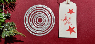 8 Stanzen Kreis Dies Big Shot m Stich stiched u. Tag stampin up z Größenvergl