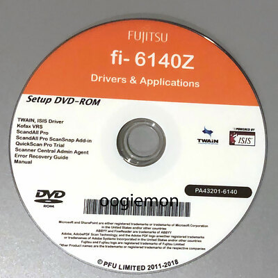 Setup Install DVD Fujitsu fi-6140Z - Driver Installation APP Software  Windows CD | eBay