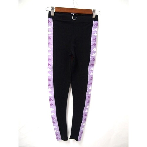 KAPPA LEGGINGS DONNA 222 FASCIA BALDHILL XS skin fit alla caviglia logo righe laterali - Foto 3 di 8