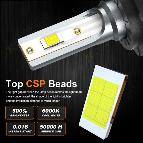 XWQHJW H7 LED Headlight Bulb 14000LM Super Bright Kit High Low Beam White 2Pcs - Picture 7 of 13