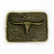 Western Belt Buckles for Men  Women Cowboy Rodeo Vintage Style Wear Floral Bull