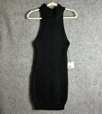 By the Way Dress Women's Small Black Knit Vanna Sleeveless Bodycon Sweater  Dress | eBay