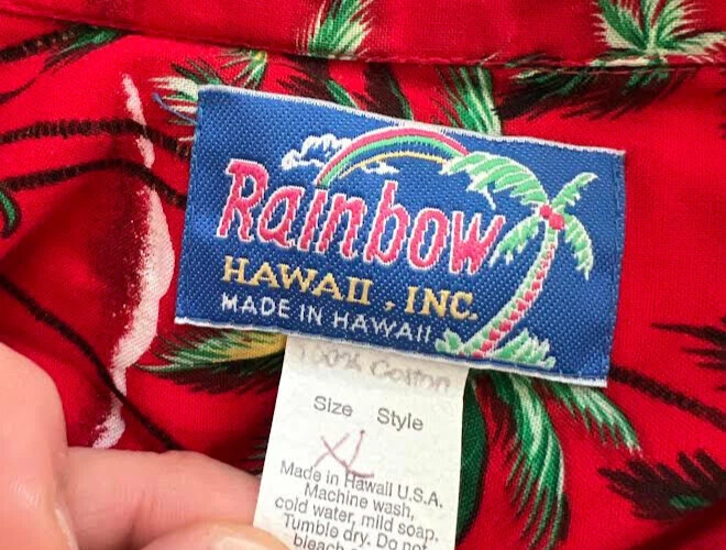 Camisa De Colección Arco Iris Hawaiana Hawaiana Floral Verano Con Botones Manga Corta XL Foto 4 de 4