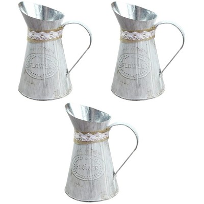 3 Pcs Metalleimer Blumenfass Aus Eisen Künstlich Spielzeug