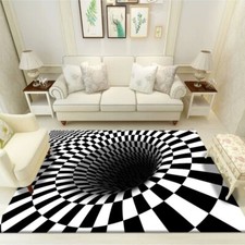 Vortex Illusion 3d Print Carpet For Living Room Non-Slip Floor Rug Bedroom Mat