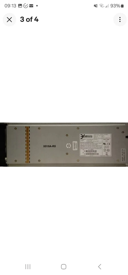 NetApp X515A-R5 114-00041 Power Supply for FAS2050 Refurbished - Image 3 of 4