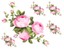 Shabby Pink Cabbage Roses Swags Transfers Decoupage Waterslide Decals ...