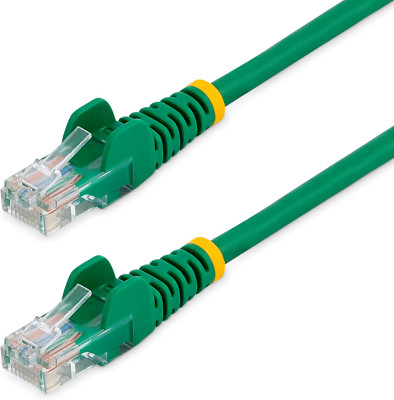 Cat5E Ethernet Cable - 5 Ft - Green- Patch Cable - Snagless Cat5E Cable - Short 