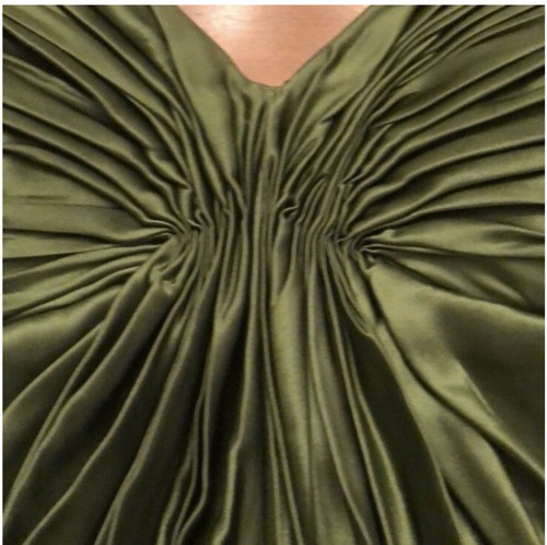 Laundry by Design 100% Silk Nude Rusched Empire Lined Formal Maxi Gown Sz 6 $289 - Picture 8 of 11