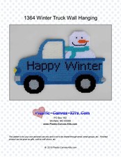 Happy Winter Truck Wall Hanging-Plastic Canvas Pattern or Kit