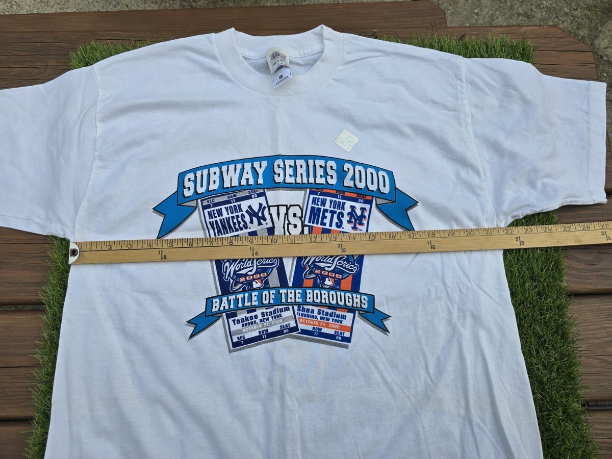 Yankees & Mets ワールドシリーズ2000 Tシャツ Vtg NY Yankees Mets Subway Series MLB 2000 World Series Size XL
