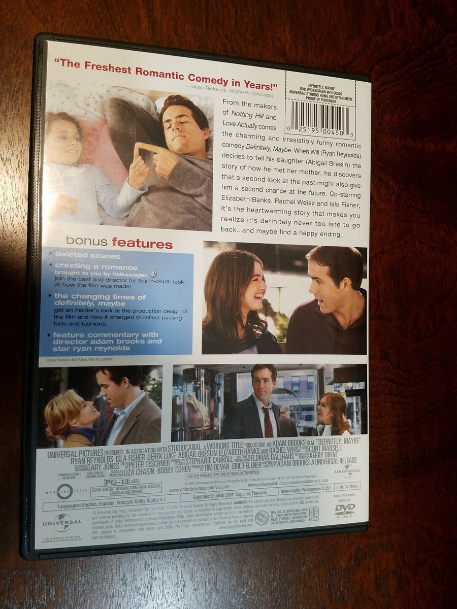 Definitely Maybe DVD (Widescreen) - Ryan Reynolds, Isla Fisher