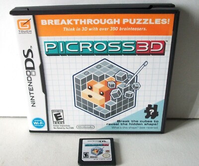 Picross 3D Nintendo DS Good Label Authentic Puzzle Game Logic