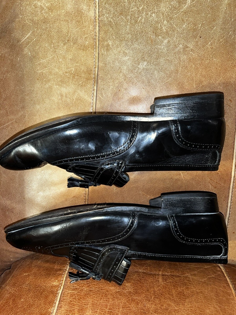 Florsheim Mens 9 EEE Black Brinson Kiltie Wing Tip Tassel 