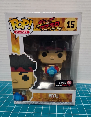 Funko POP 8-Bit Street Fighter Ryu Gamestop 15 Vinyl Figure