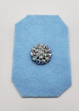 Vintage Aurora Borealis Rhinestone 3/4" Button
