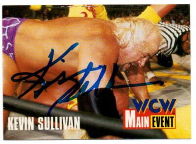 Kevin Sullivan Signed WCW Main Event Pro Wrestling Trading Card 1995 #27 WWE