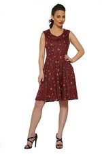 H&R London Nellie Halloween Vintage Kitty Cat Retro Rockabilly Pinup Robe 3231