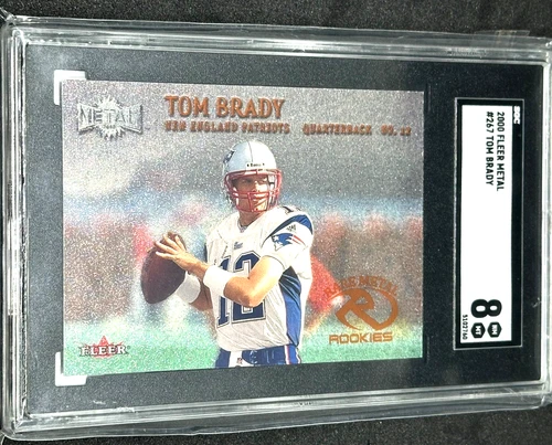🔥2000 Fleer Metal #267 Tom Brady Rookie RC SGC 8🔥