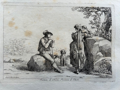 Fraine Costumes Chieti Abruzzo B.Pinelli Aquaforte 1809.