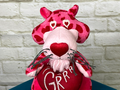 RARE Vintage Walmart Love Heart Red Cheetah Lovey 10