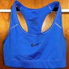 Women  s Nike Pro Dri Fit Sports Bra Blue Size Small