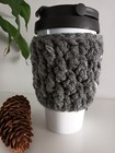 New hand crochet coffee cup cosy/tea cup cosy/ travel mug sleeve.