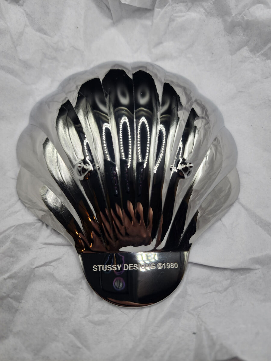 Stussy Silver Clam Ashtray Polished Stainless Steel Limited Stussy Silver Clam Ashtray Polished Stainless Steel Limited