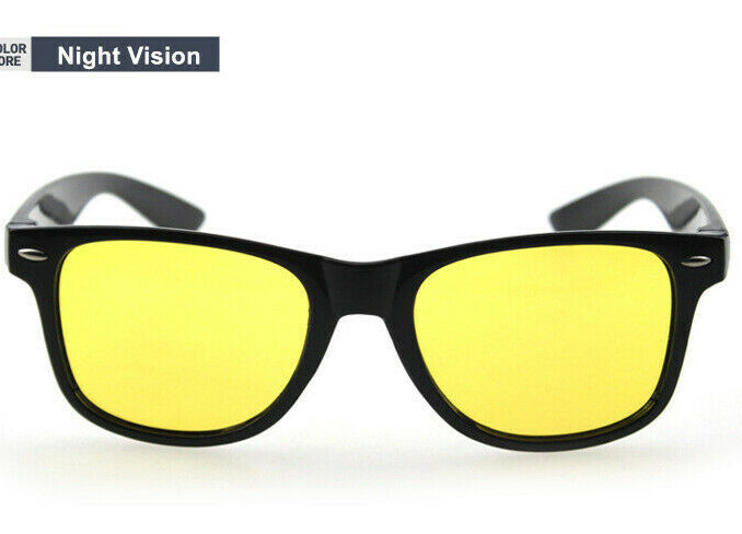 Occhiali visione notturna lenti gialle guida/auto IN SPAGNA
