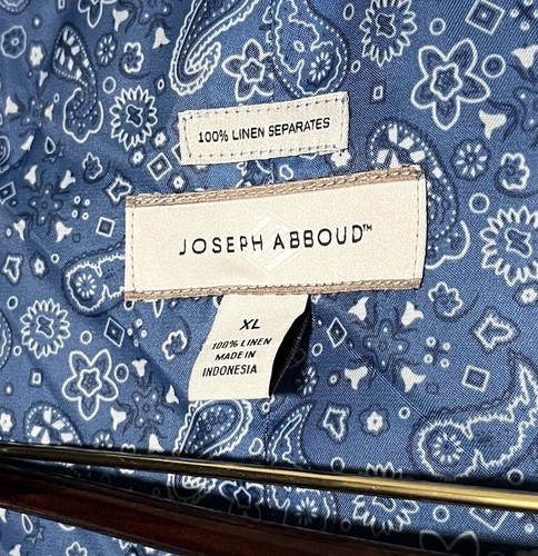NUEVO Joseph Abboud Talla XL Azul 100% Lino Hombres Chaleco Traje Chaleco Verano Nuevo con Etiquetas - Imagen 4 de 7