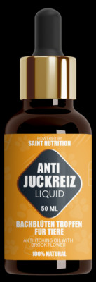 Saint Nutrition JUCKREIZ BACHBLÜTEN Tropfen für Hund & Katze bei Hautreizungen