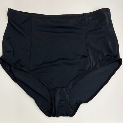 Breezies Women's Size 2X Full Coverage Tummy Smoothing Brief Panties Black