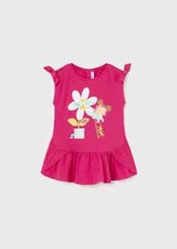 ABITO VESTITO VESTITI NEONATA MAYORAL 1968 COTONE FUCSIA ORIGINALE PE 2023