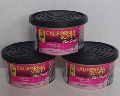California Car Scents Duftdosen 3 Stück + 3 Deckel Coronado Cherry Kirsche