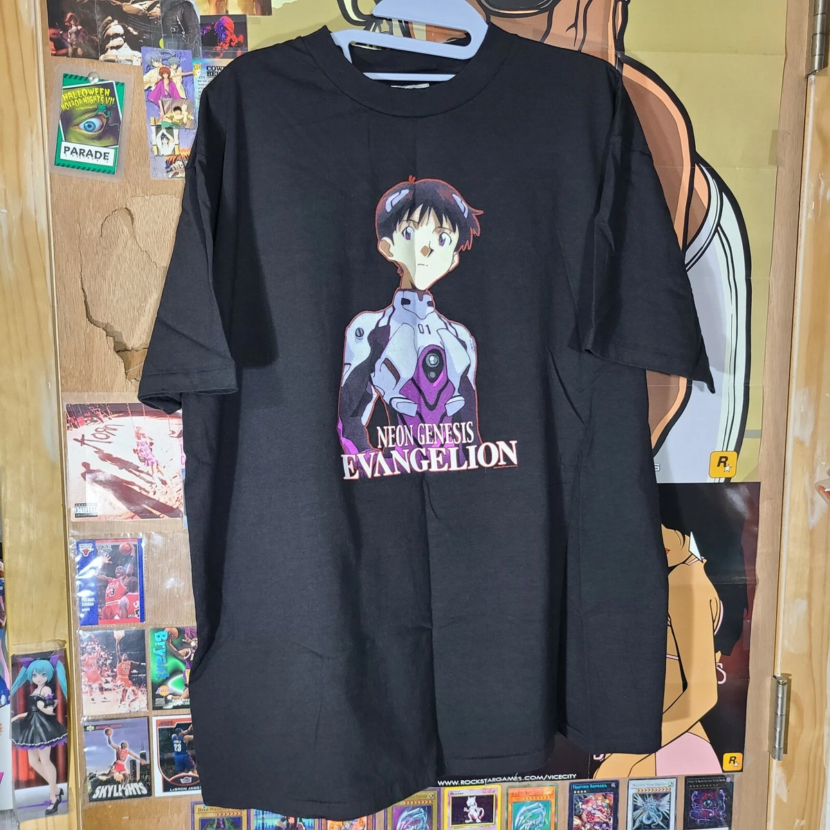 VTG Neon Genesis Evangelion Shinji Ikari Shirt sz XL Anime Movie Promo Akira Rei