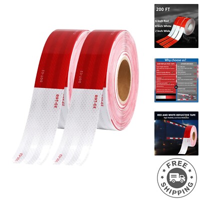 2'' x 200ft DOT-C2 Reflective Tape with Rhombus Pattern for Enhanced Night Safety