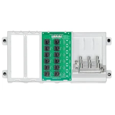 Structured Media 4x12 Telephone Distribution Board on Bracket with 8-Way 2 GHz 