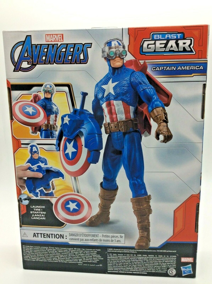 Avengers Marvel Titan Hero Series CAPTAIN AMERICA Blast Gear