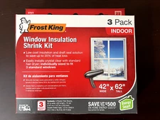 Indoor Standard Sized Window Insulation Kit 62 in. L x 42 in. W  3 Per Pack